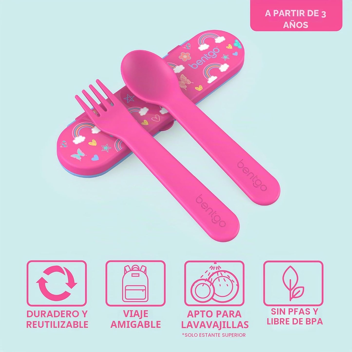 SET DE UTENSILIOS BENTGO ARCOIRIS