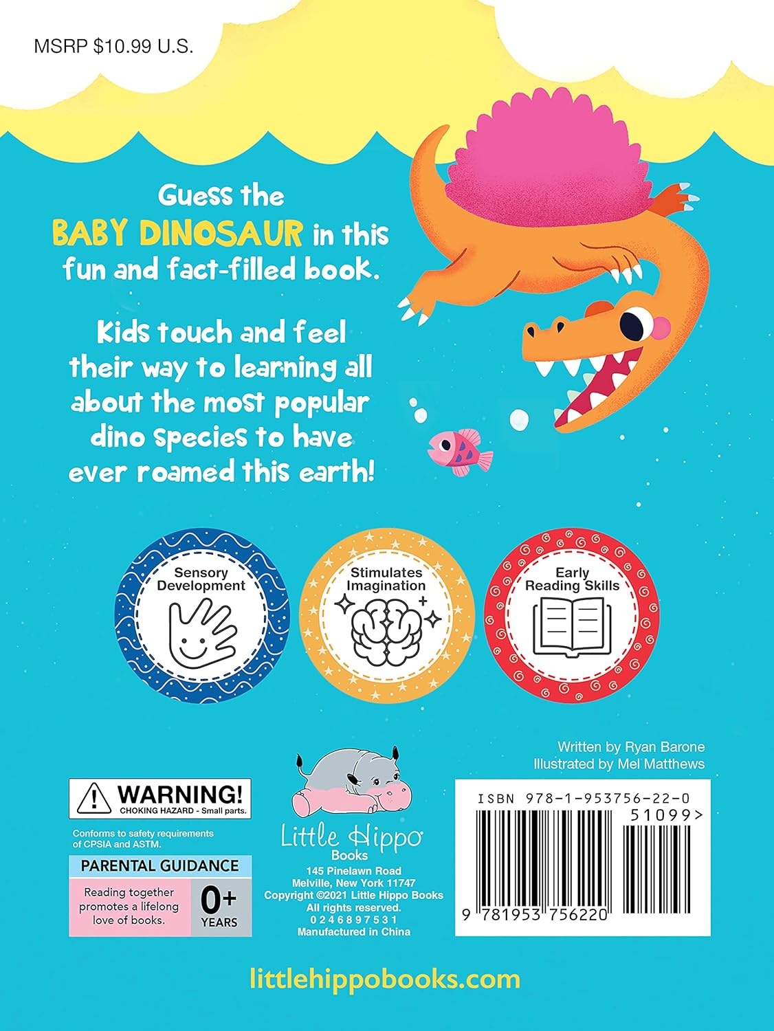 LIBRO SENSORIAL BABY DINOSAURS