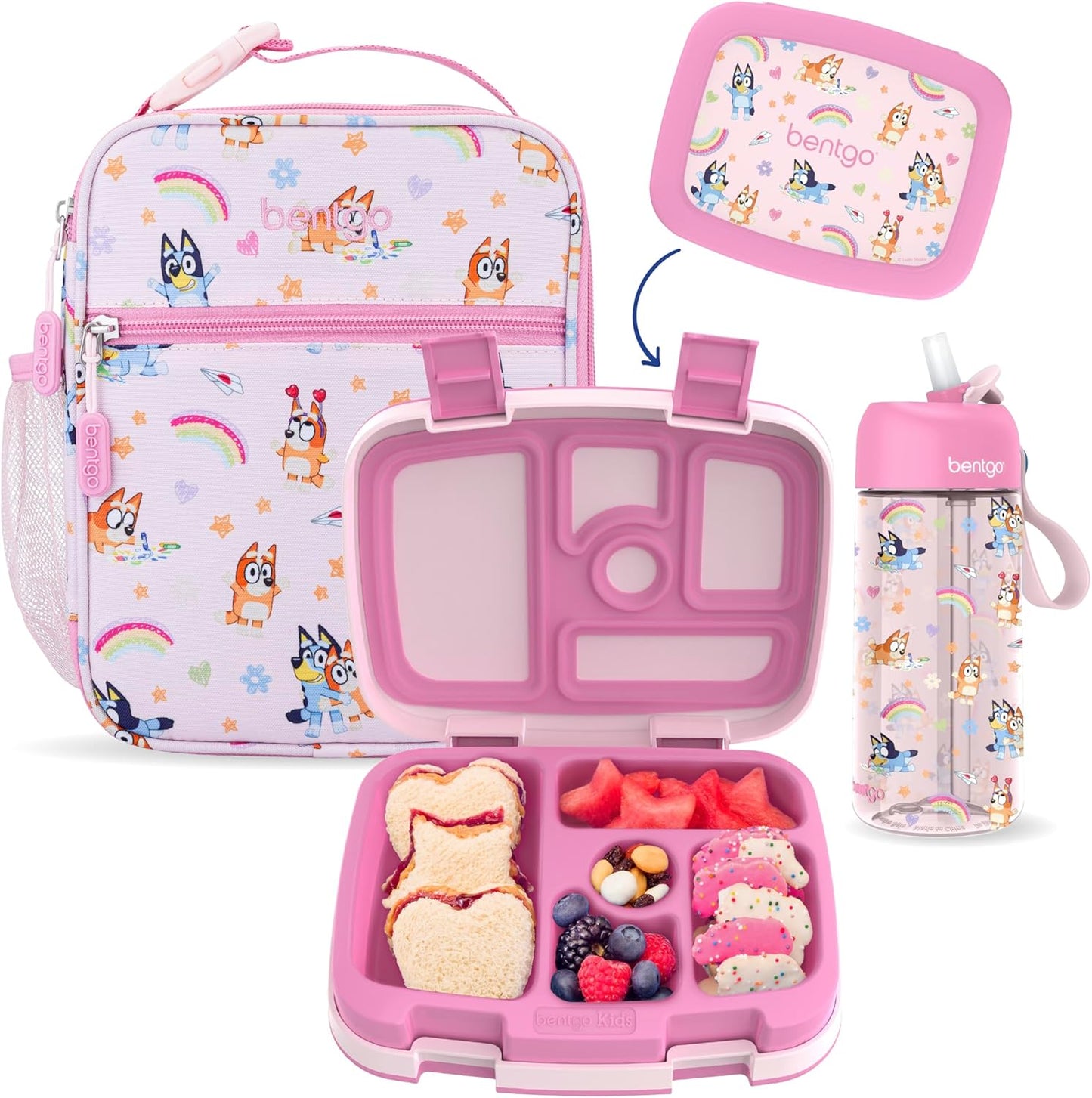 SET DE 3 PIEZAS DE BLUEY BENTGO