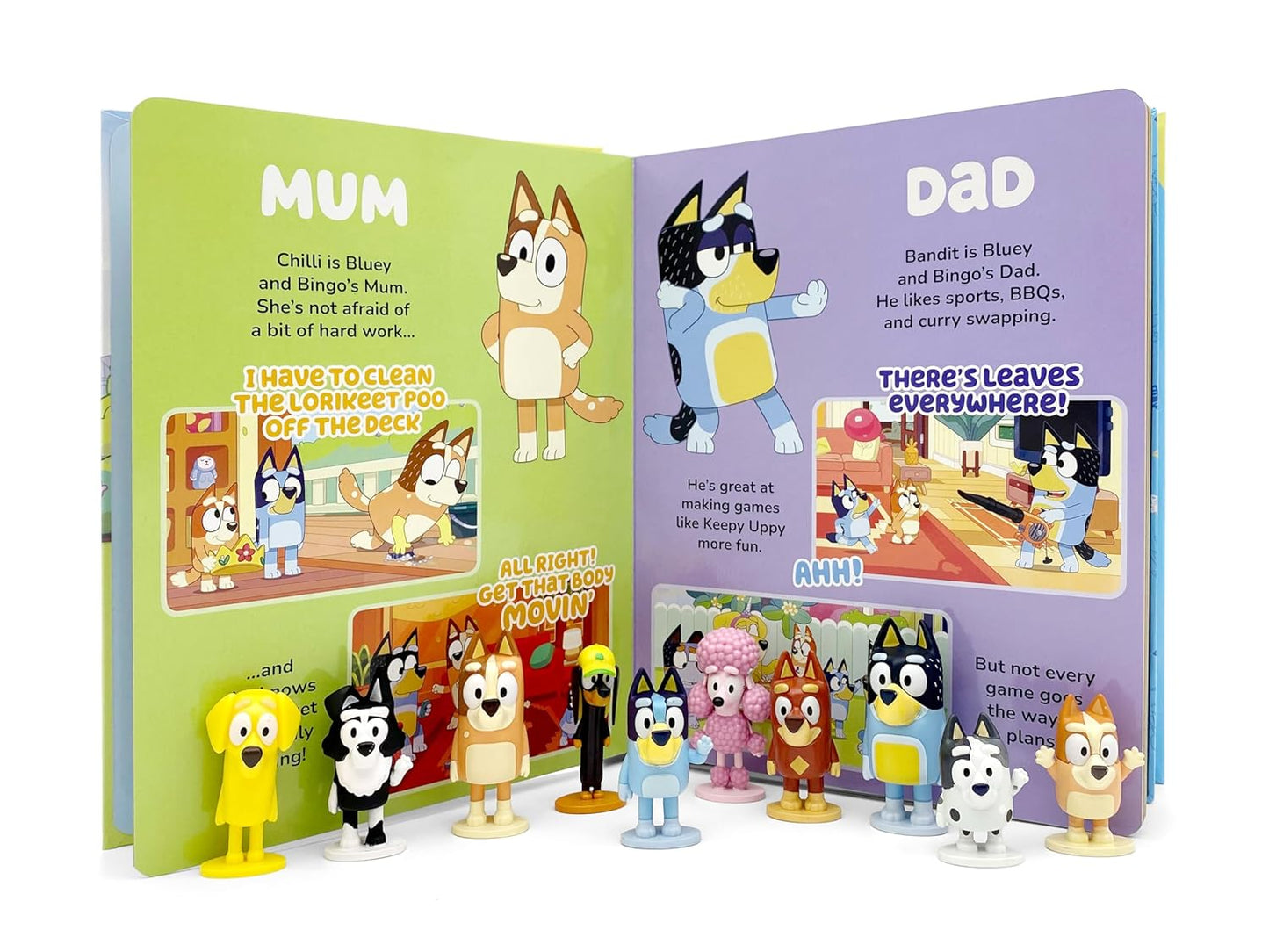 LIBRO DE BLUEY + FIGURAS