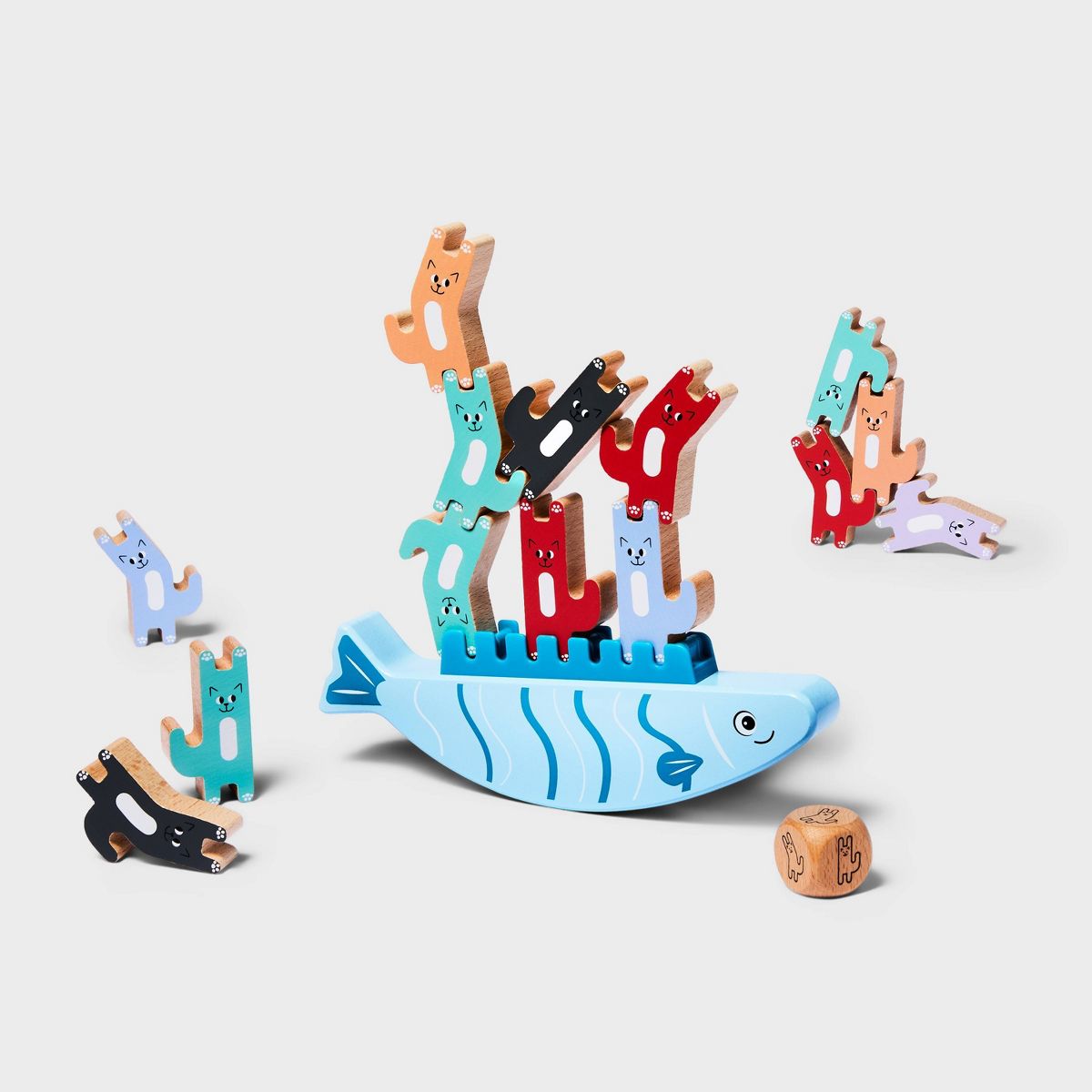 JUEGO DE EQUILIBRIO DE MADERA DE GATOS GIGGLESCAPE