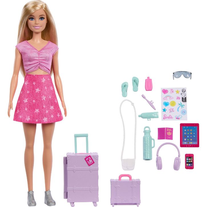 BARBIE Y ACCESORIOS DE VIAJE
