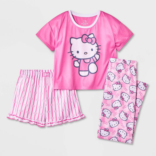 PIJAMAS 3 PIEZAS HELLO KITTY